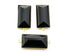 Gold Plated Faceted Black Onyx Bezel Connector, 17x31 mm, (BZC-9110)